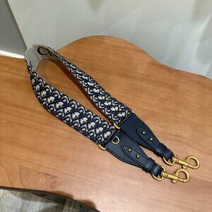 Dior Oblique Shoulder Strap Blue Wide 2''